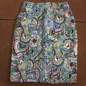 Sz 0 Lilly Pulitzer pencil skirt with pockets!